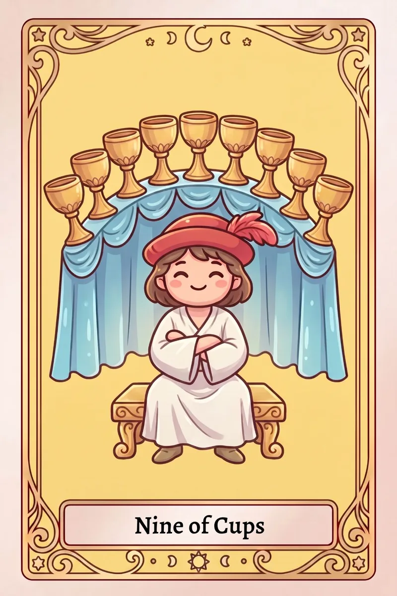 컵 9 타로 카드 이미지